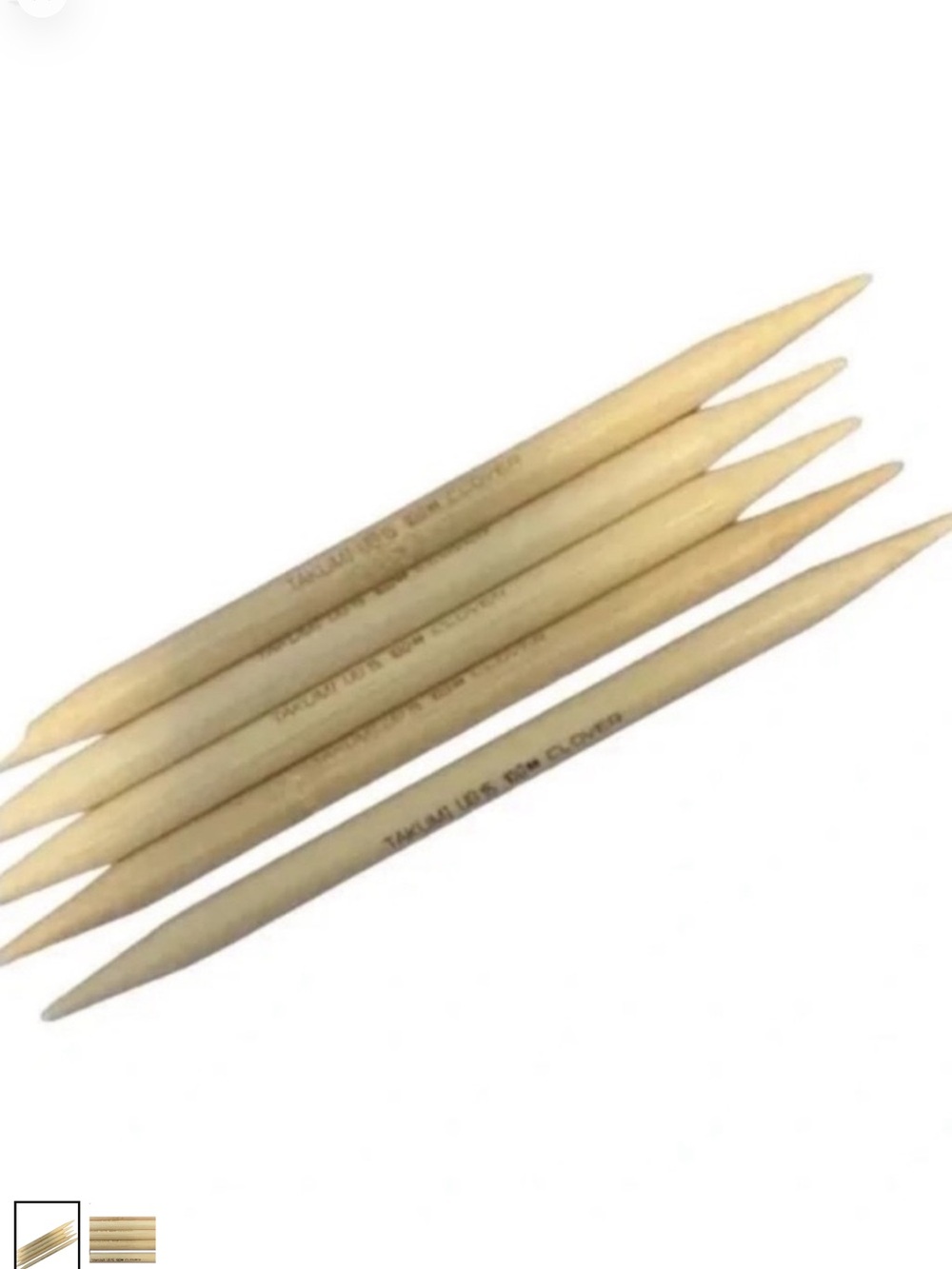 Clover Bamboo Double-Pointed Knitting Needles 10mm